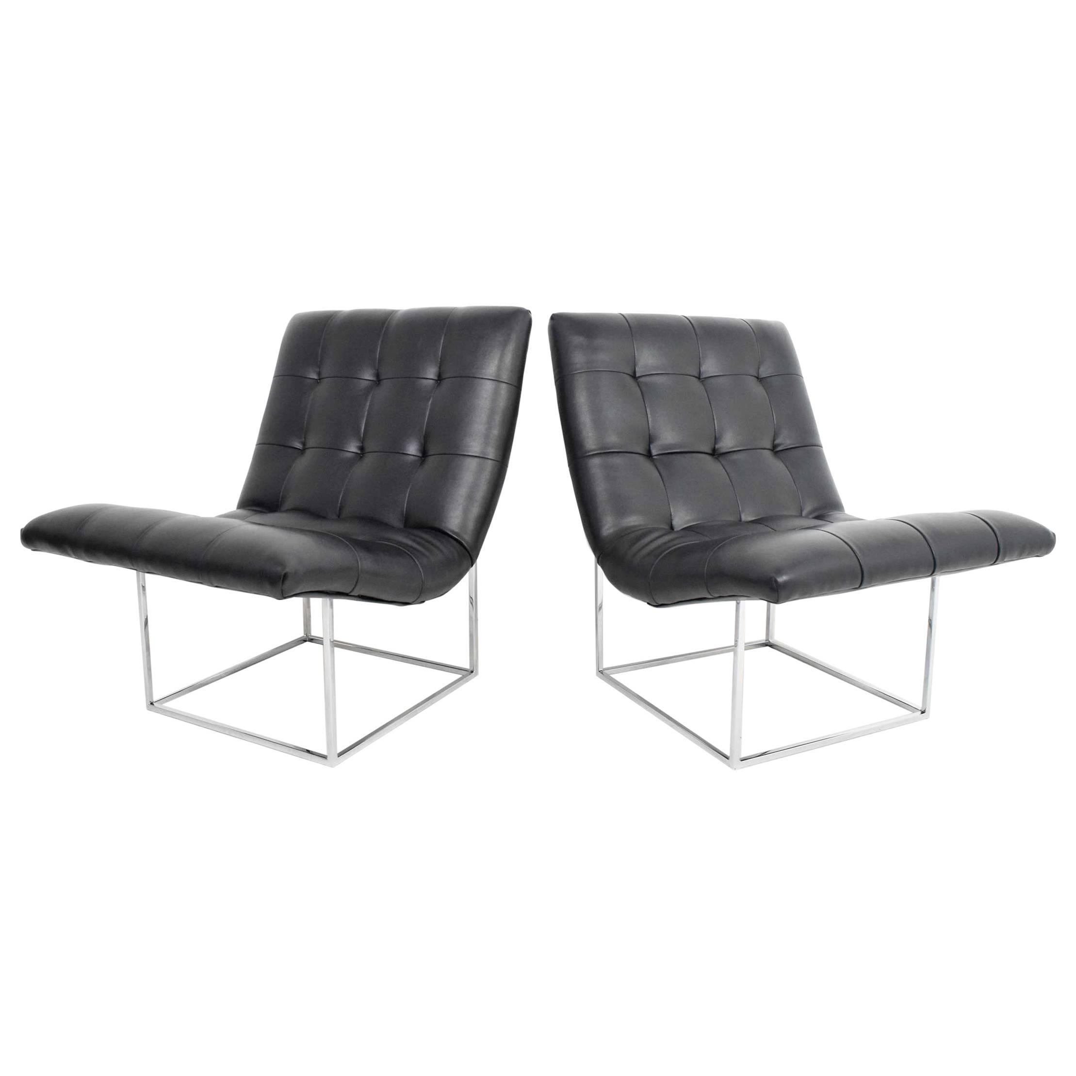 Pair of Milo Baughman for Thayer Coggin Lounge Chairs