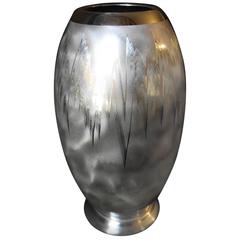 Rare Ikora Vase, Flame Stitch Pattern Art Deco Vase