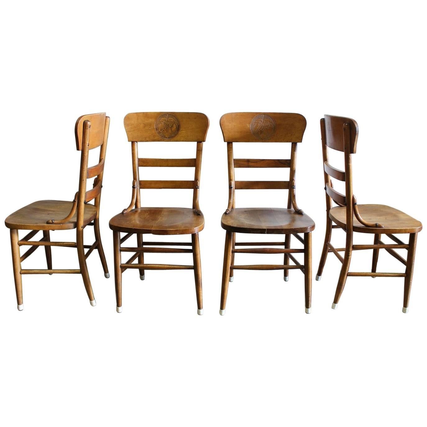 Rare Pre Prohibition Jung Brewery Tavern Chairs For Sale