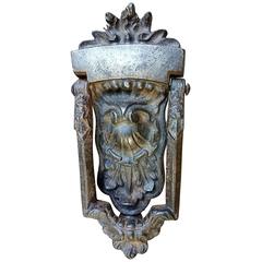 18th Century Northern Italian Door Knocker with Shell and Acanthus Leaf Motif