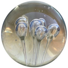 Large Midcentury Italian Crystal Sphere