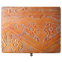 Carved Art Deco Style Box with Dove Tail Corners