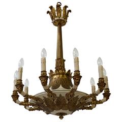 Spectacular Bronze and Painted Chandelier 8