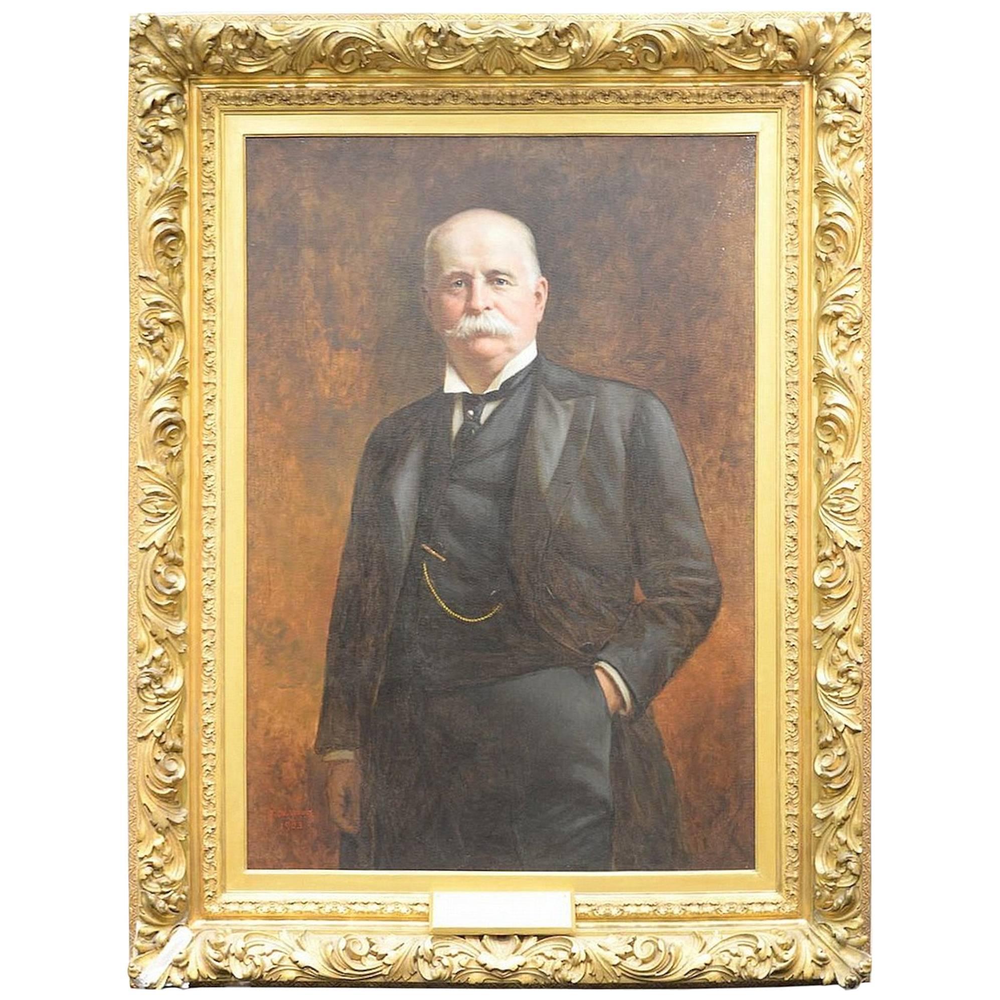 Thomas Waterman Wood Large Portrait of Joseph Edward Simmons '1841-1910' For Sale