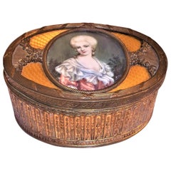 Louis XVI Style Gilt Bronze and Guilloche Enamel Box