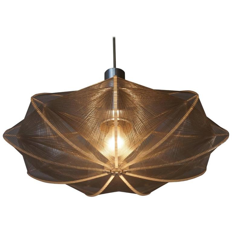 Mid Century Ufo Form String And Lucite Hanging Light Fixture For Mid Century Ufo Form String And Lucite Hanging Light Fixture 1