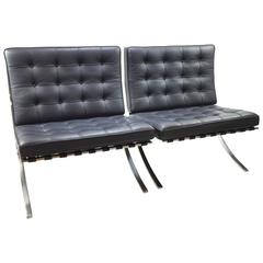 Pair of Ludwig Mies van der Rohe for Knoll Barcelona Chairs Pair of Ludwig Mies van der Rohe for Knoll Barcelona Chairs