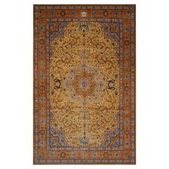 Persian Pahlavi Tabriz 50 Raj Oriental Rug, circa 1940s