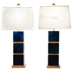 Mid-Century Heavy Jade Task or Table Lamps