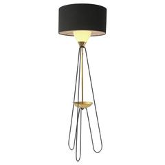 Vintage 1950 Hairpin Tripod Floor Lamp Attributed to Gerald Thurston , USA