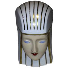 Elegant ROBJ Art Deco Egyptian Queen Porcelain Head Box