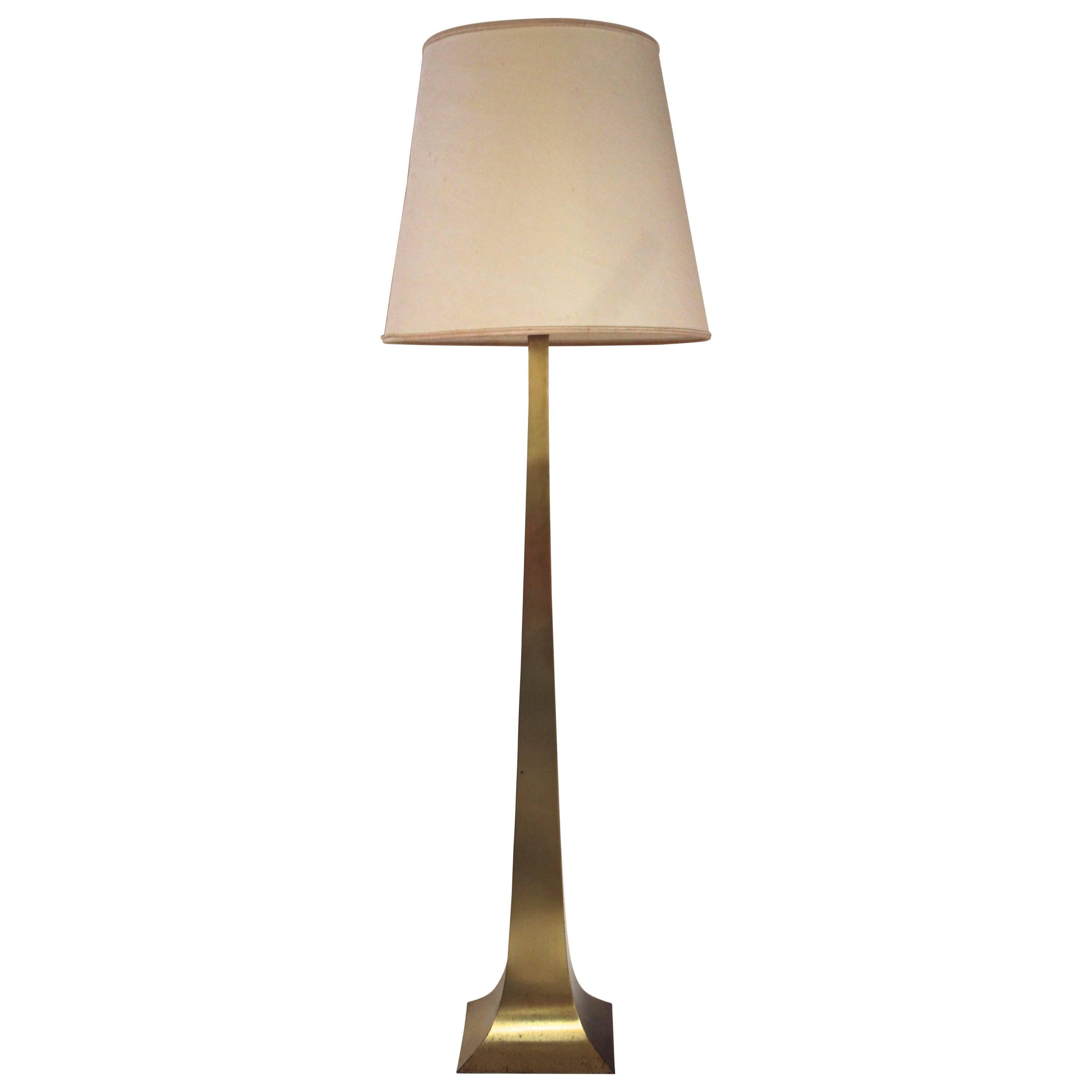 Tonello and Grillo, Floor Lamp, Gold-Plated Brass, circa 1970, Italy