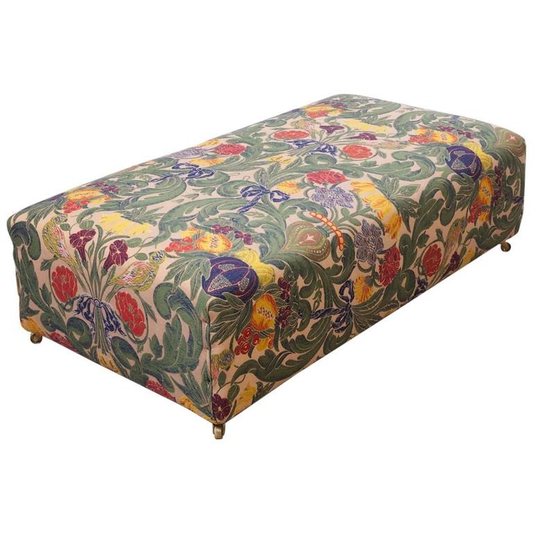 Bespoke Embroidered Ottoman For Sale at 1stDibs