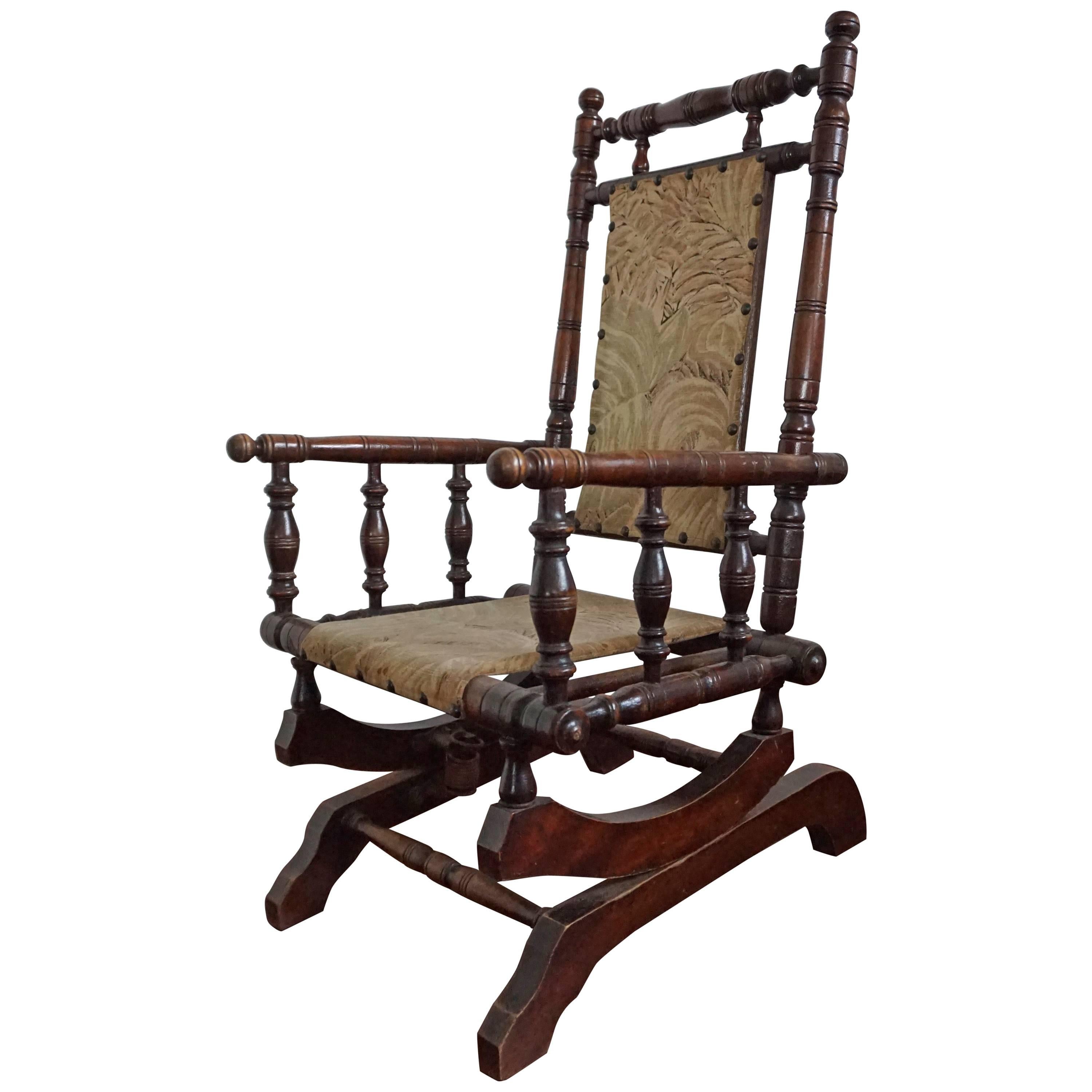 Rare Antique Rocking Chair For Children American Rocker For Child Or Toy Bear For Sale At 1stdibs