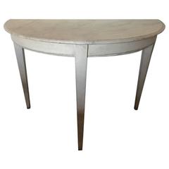 Swedish Demi Lune Gustavian Style Console, Circa 1860 2