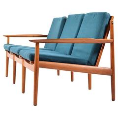 Grete Jalk Three-Seat Sofa in Teak