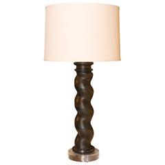 Table Lamp Made from Antique Column