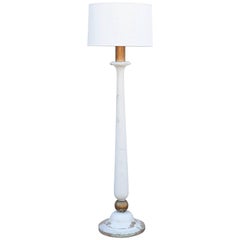 Painted Wood Floor Lamp from France