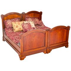 Antique Fabulous Quality Mahogany French Double Bed