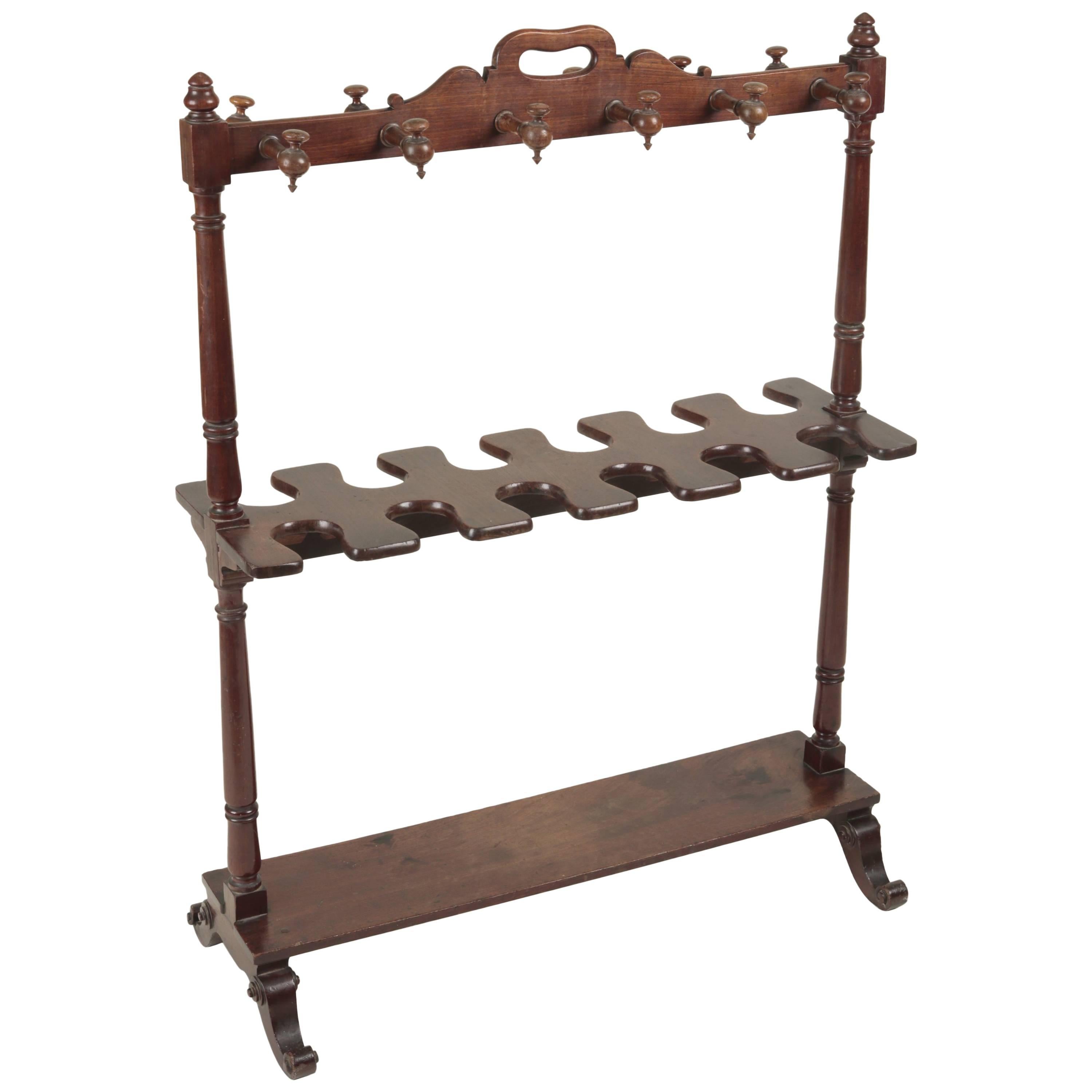 Mid-19th Century Mahogany Boot Rack For Sale