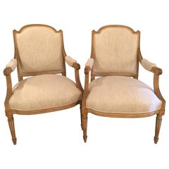 Pair of Maison Jansen Louis XVI Style Fauteuil or Armchairs 6