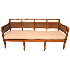 Stunning Regency Four-Seat Back Bergère Bench