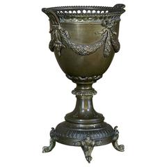 19th Century Louis XVI Bronze and Brass Coupe or Jardinière