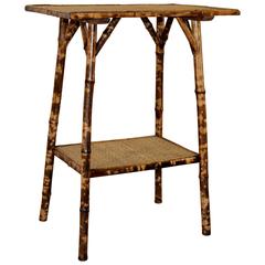 19th Century French Tortoise Bamboo Side Table