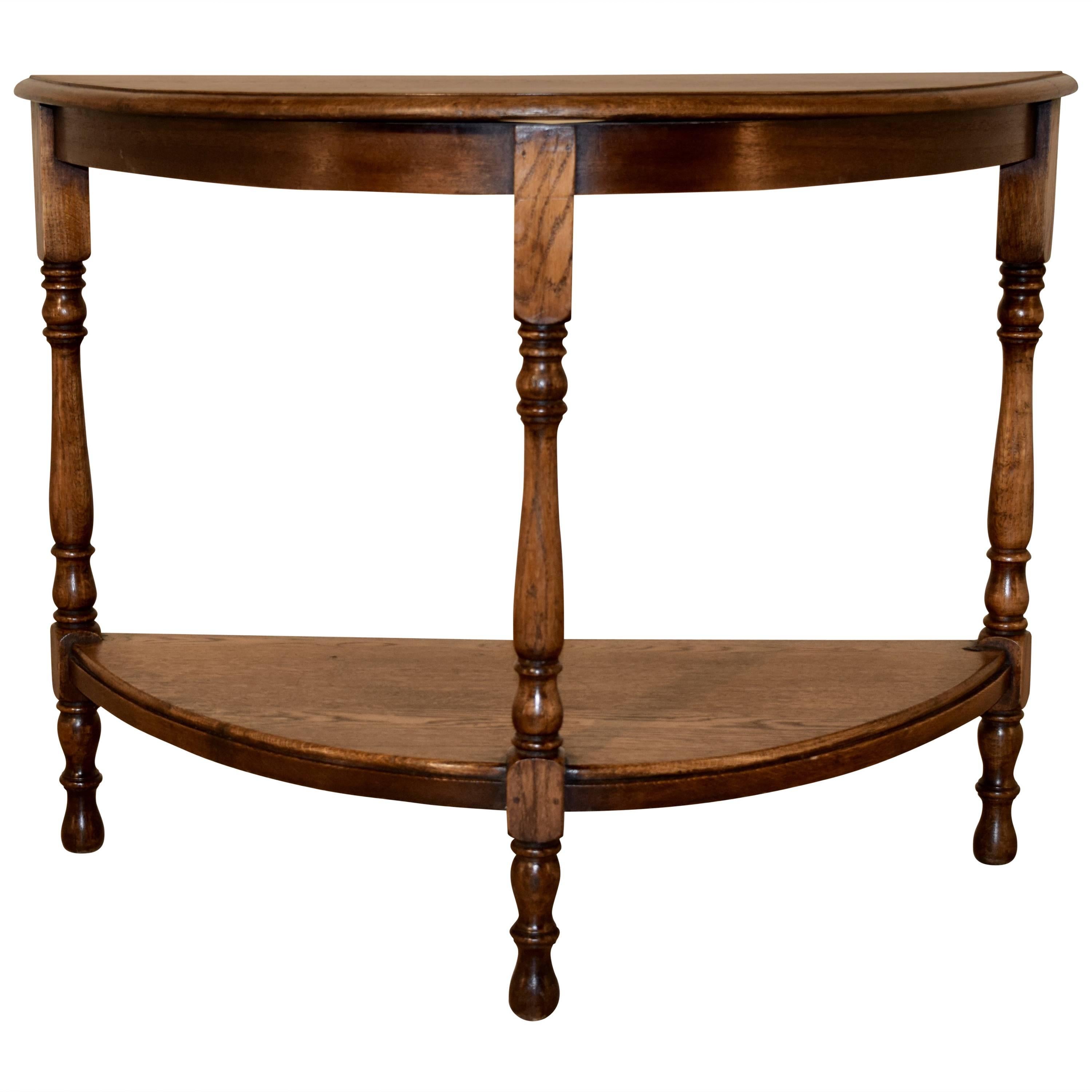 19th Century English Demi-Lune Table