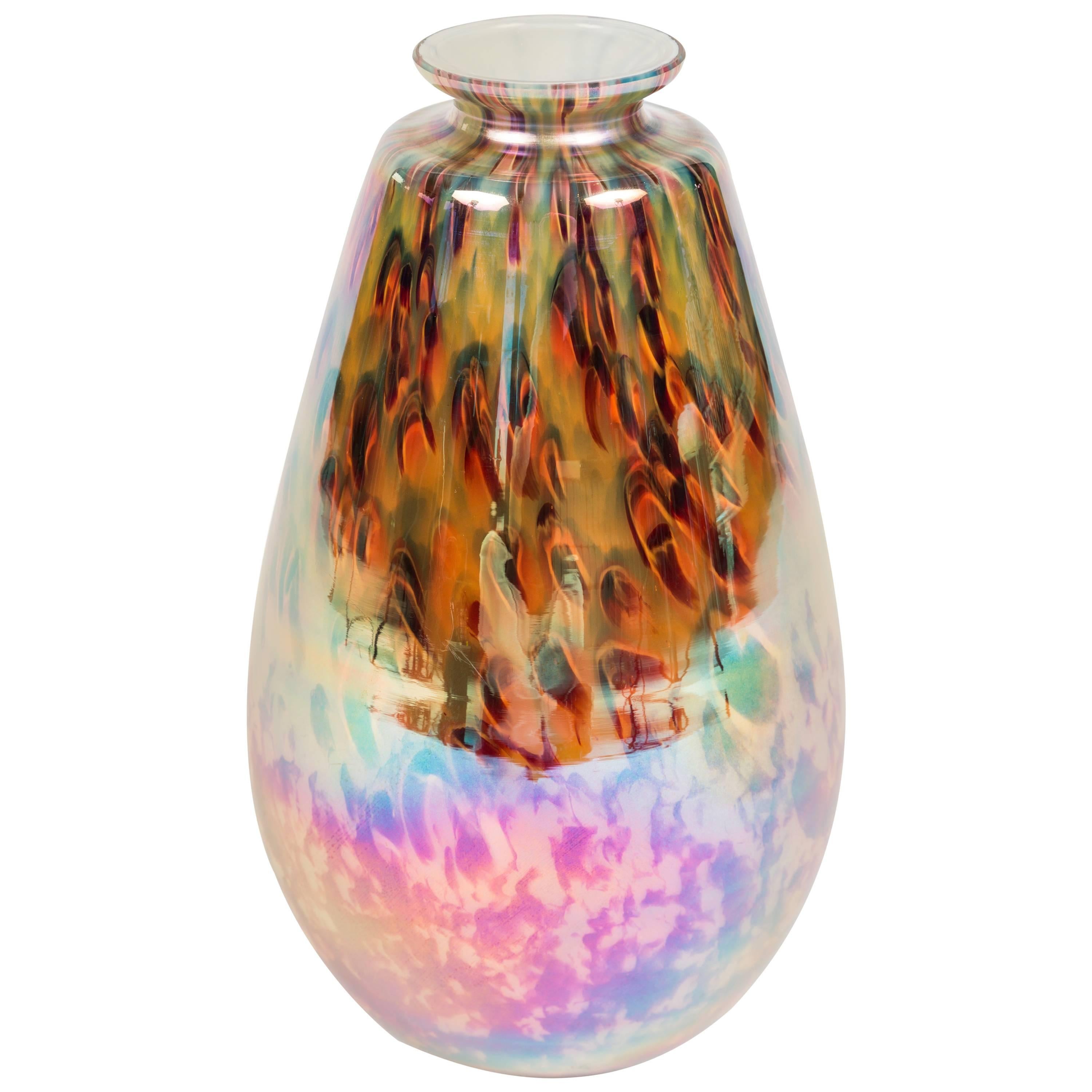Luminescent Glass Vase 'Chechoslovakia'
