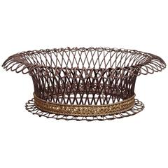 Antique 19th Century French Wire Work Basket