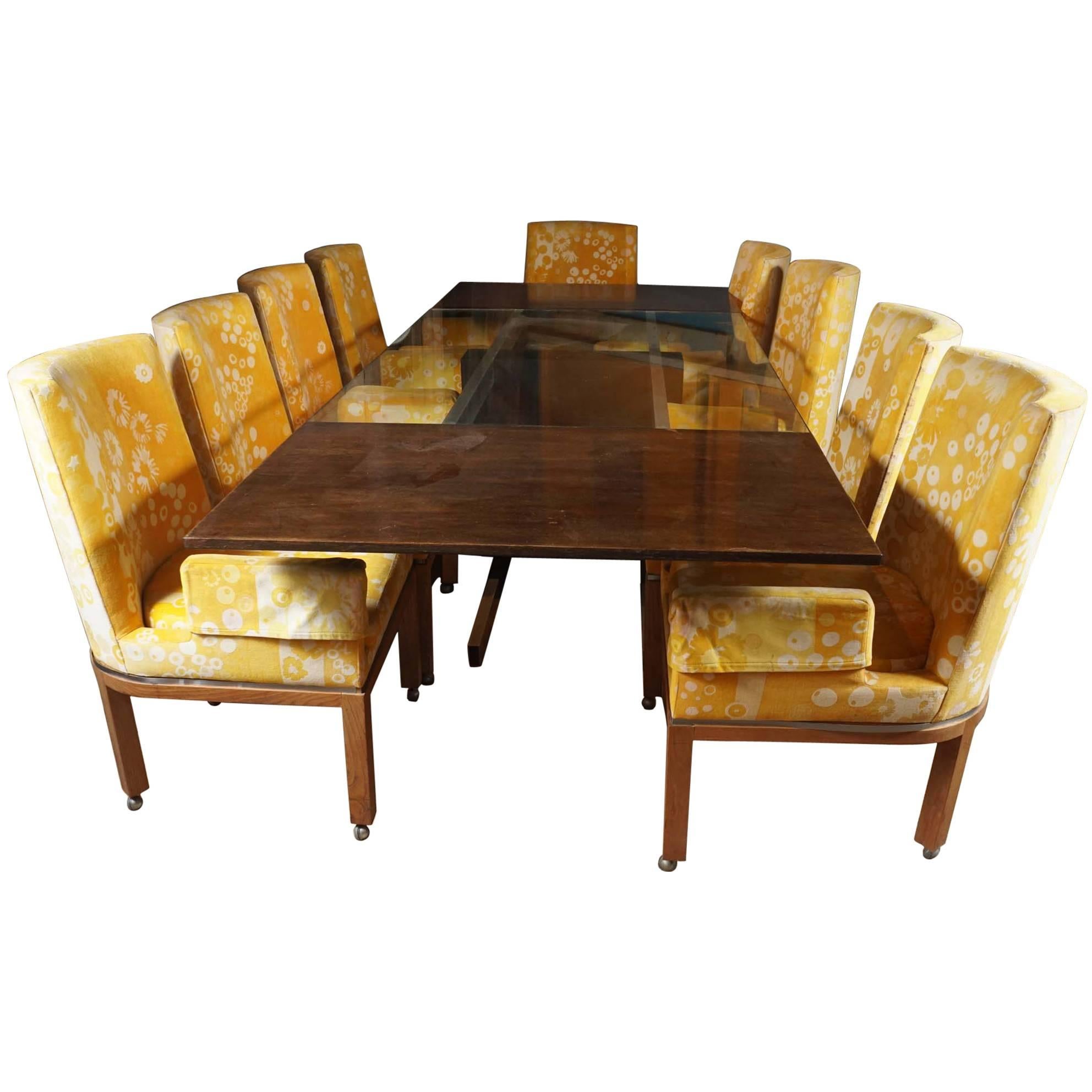 Mid-Century Modern Dining Table and Chairs, 10