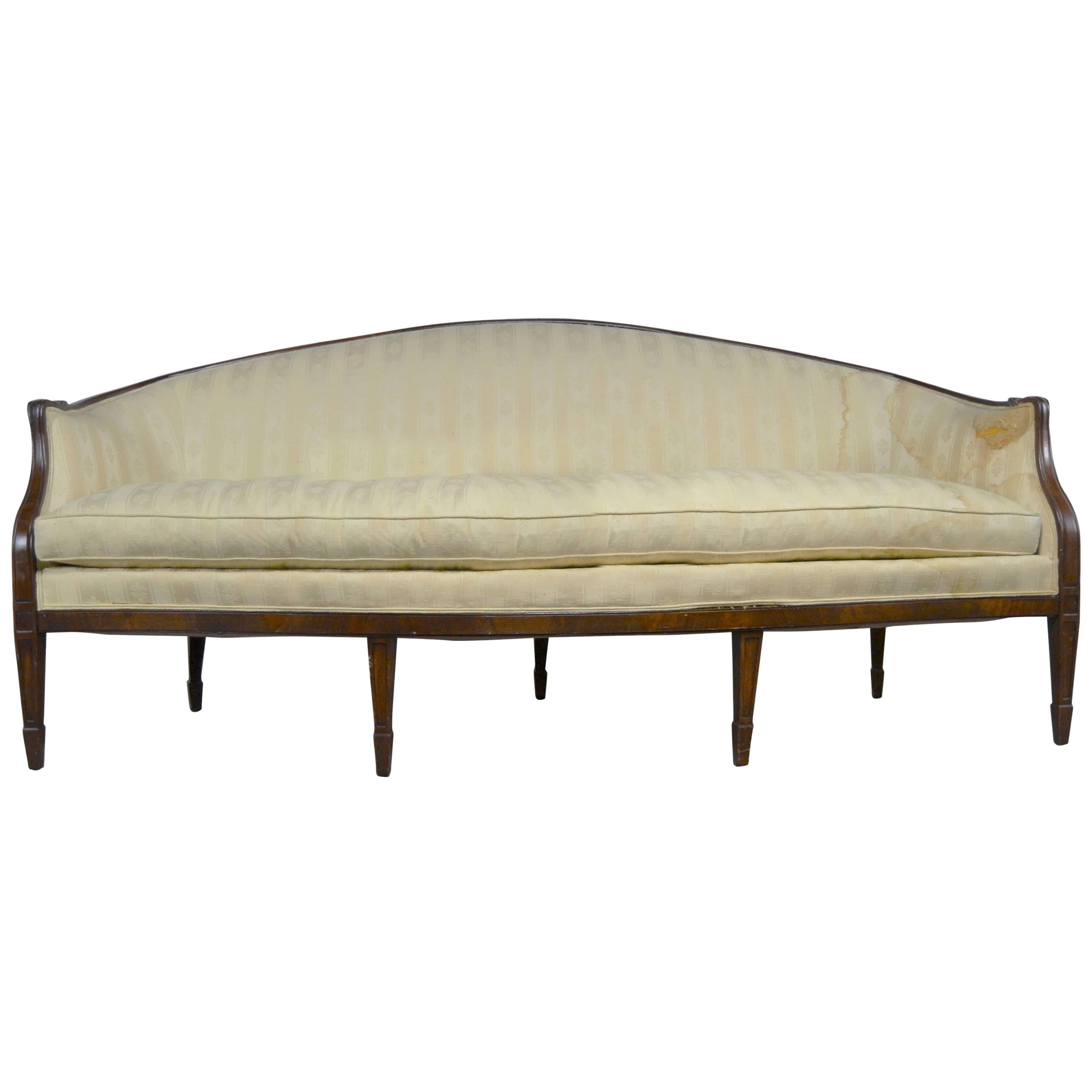 Vintage Hickory Chair Company Regency Style Mahogany Frame Sofa