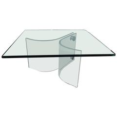 Custom-Designed Mid-Century Glass and Plexiglass Coffee Table by Vladimir Kagan