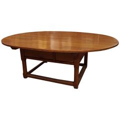 19th Century French Oak Oval Table