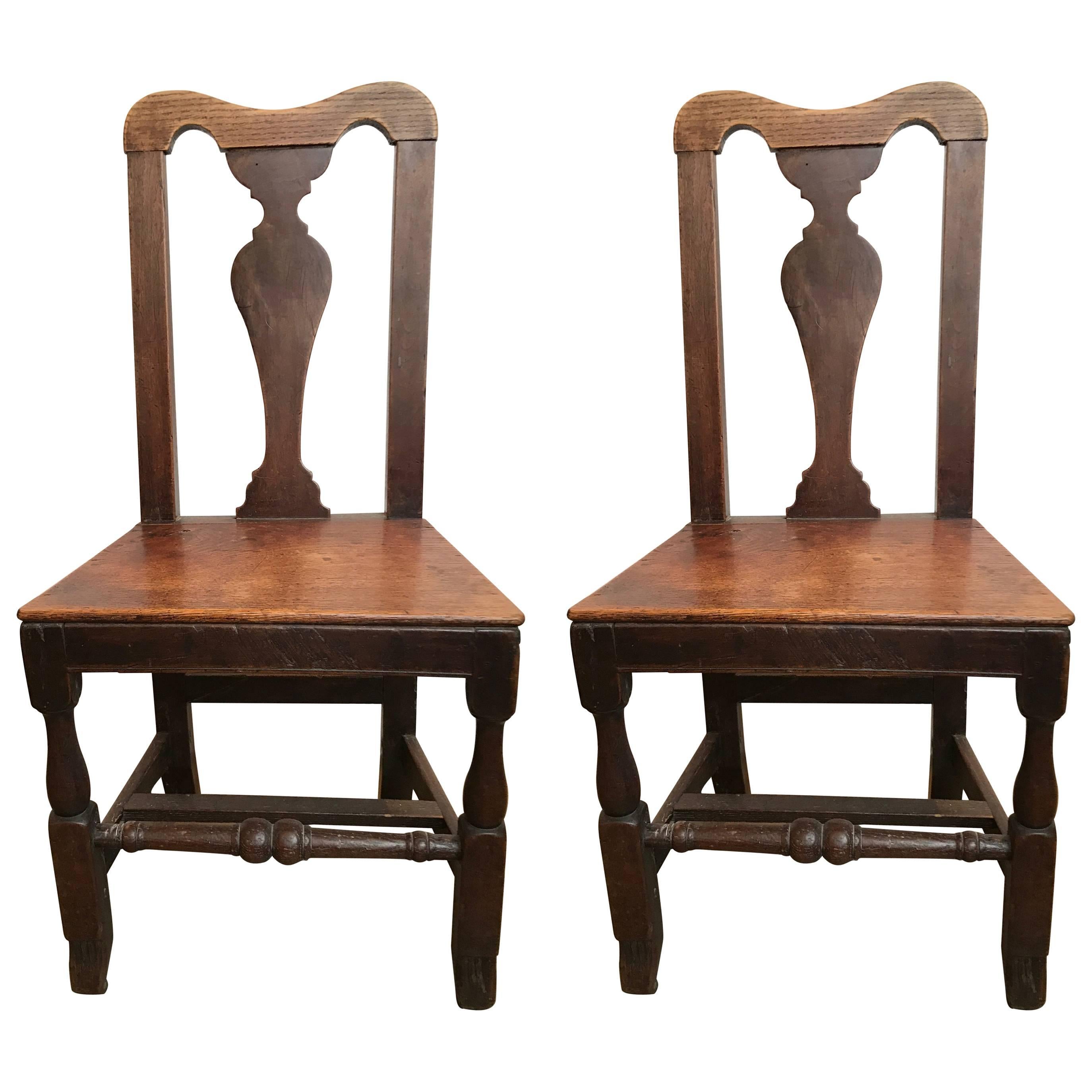 Pair of 18th Century English Side Chairs For Sale