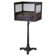 Used 19th Century Hostess Stand on Cast-Iron Base