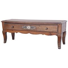 Antique Country French One-Drawer Bench