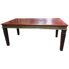 ON SALE  Table Dining Period Art Deco Center Table 35.5''d x 71''w x 30.5''h