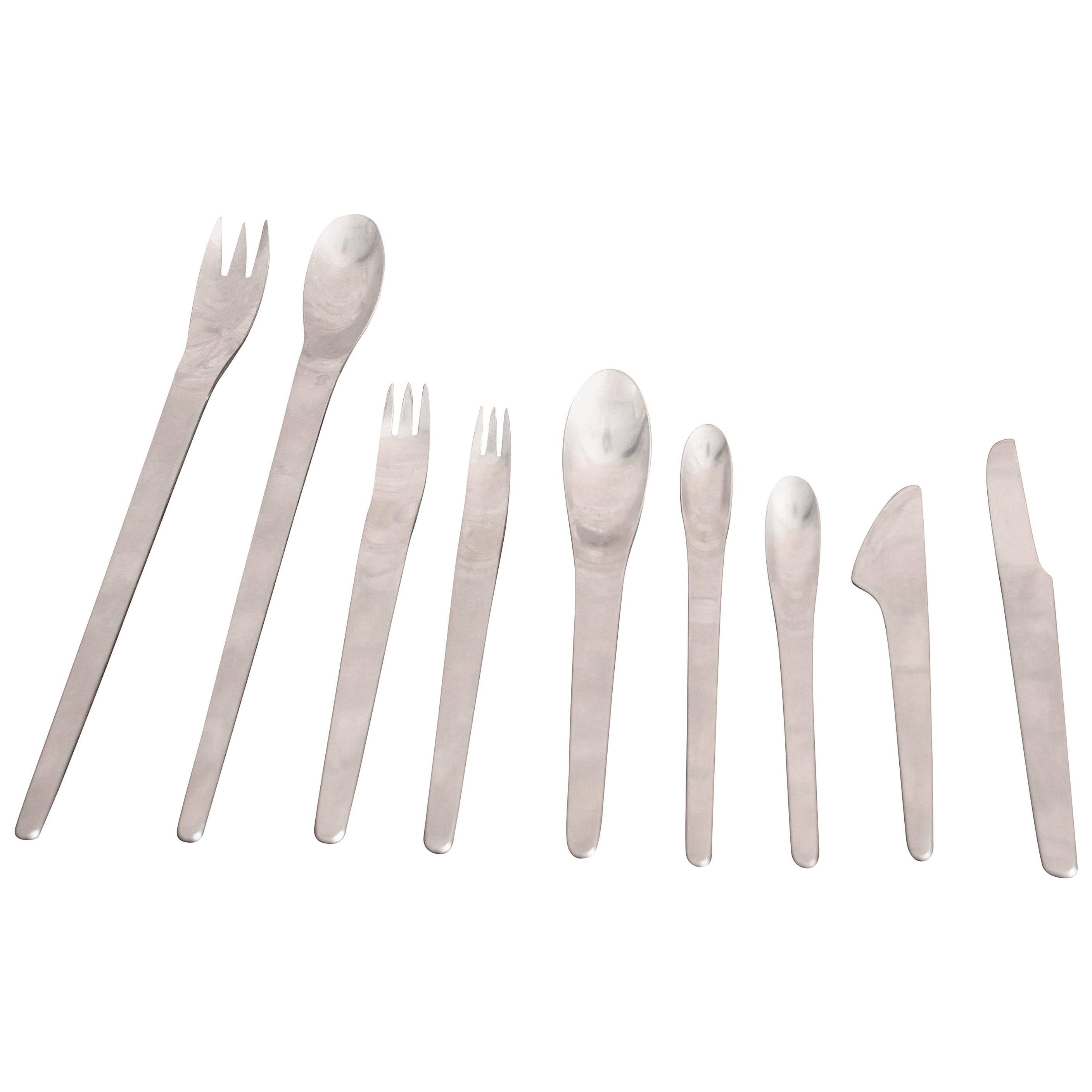 Early and Complete Set of AJ Flatware by Arne Jacobsen for A. Michelsen, Denmark For Sale