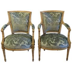 Pair of Jansen Stamped Louis XVI Style Chairs 2