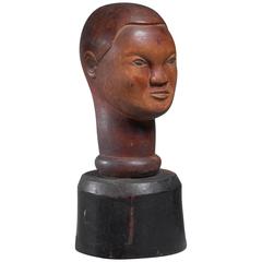 Wooden Bust Sculpture, USA, 1946 5