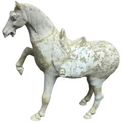 Antique Chinese Prancing Horse From The Tang Dynasty 