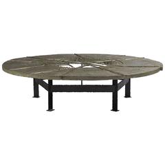 Pia Manu "Brutalist" Low Round Table, 1970