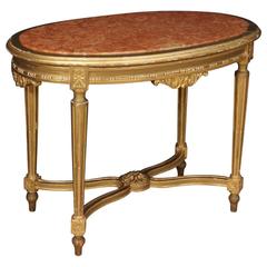 20th Century Italian Gilt Side Table in Louis XVI Style 10