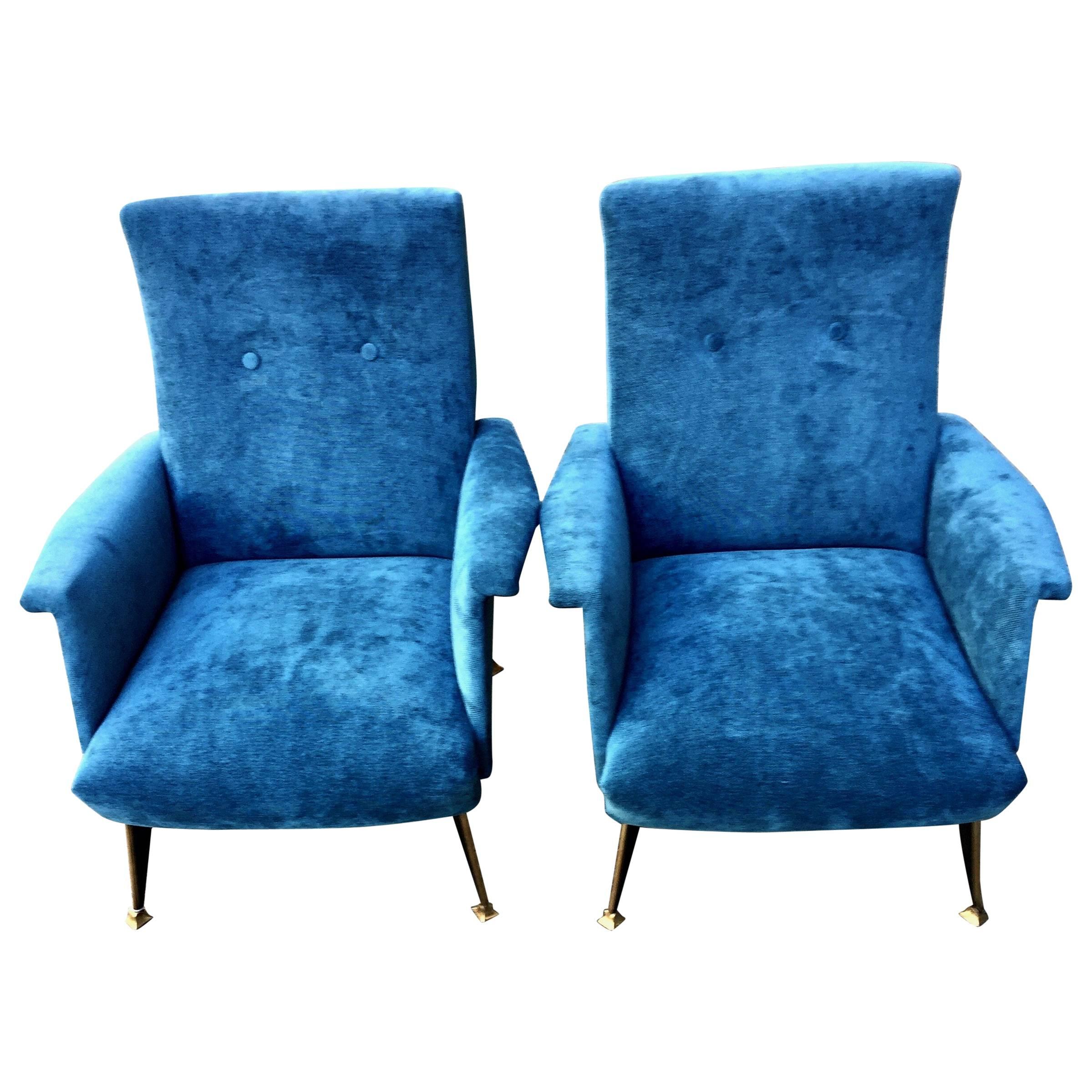 Pair of Italian 1980s Armchairs