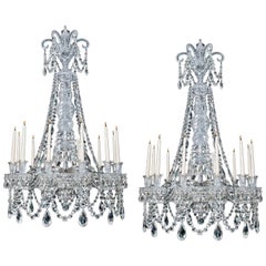 Fine Quality Pair of Mid-Victorian Antique Chandeliers Attributed to F&C Osler