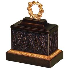 19th Century Regency Period Bronze and Ormolu Encrier 6