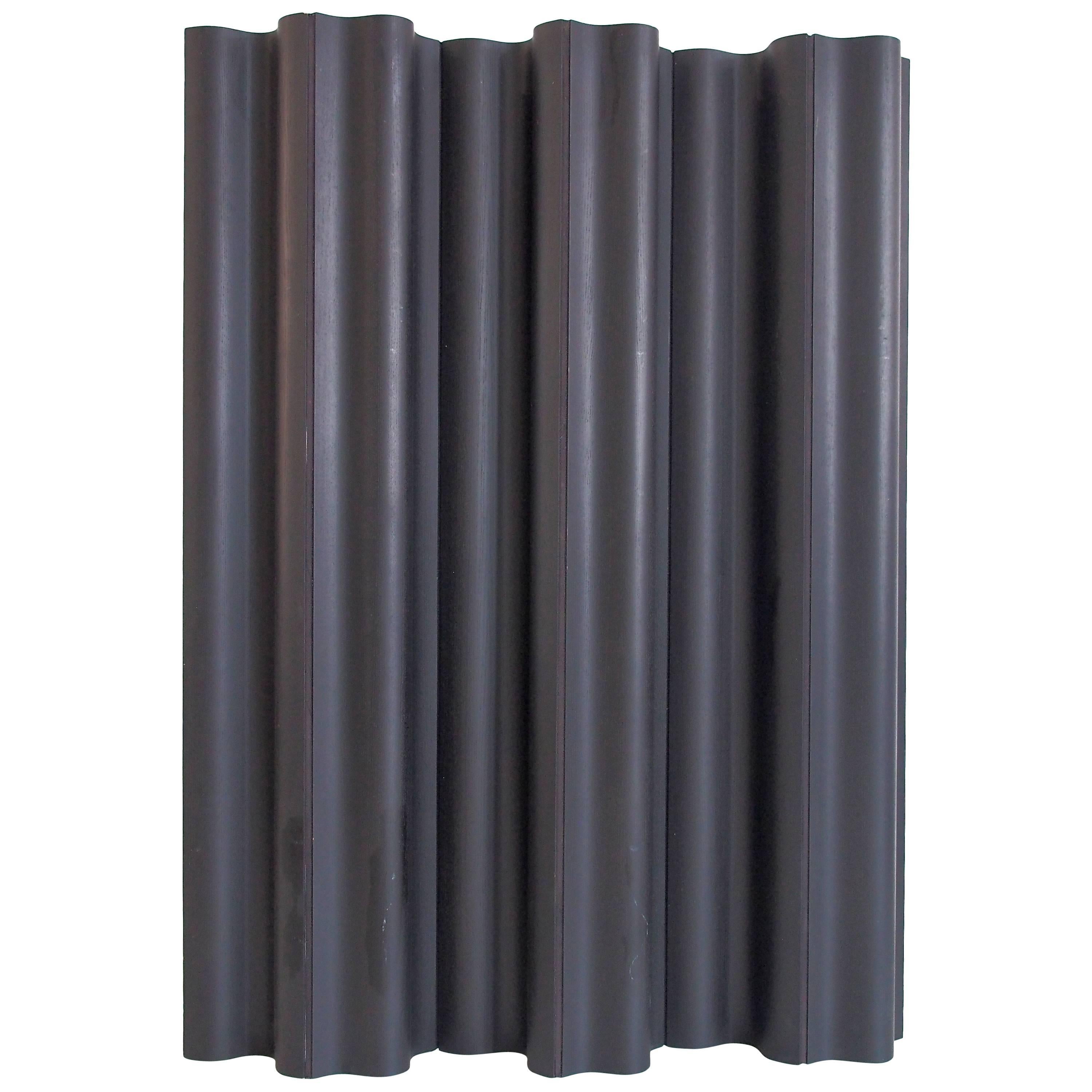 Charles and Ray Eames Black Curved Wood Screen by Vitra