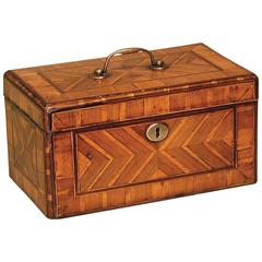 Antique George II Period Walnut Veneered Tea Caddy 8